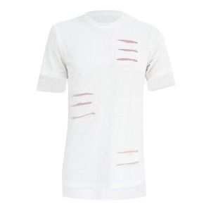 WORTHY RIPPED NET TEE - WHITE
